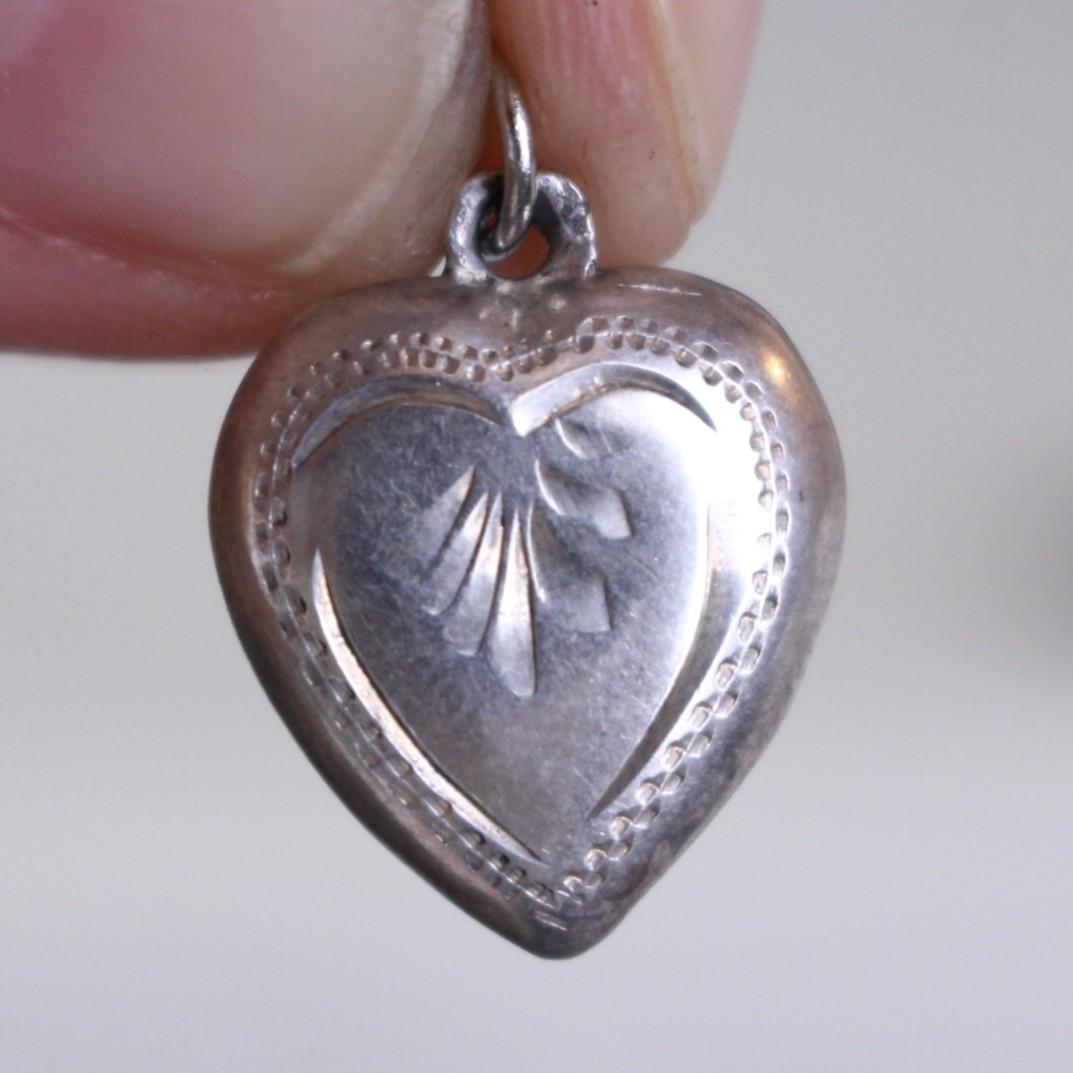 40s スウィートハートジュエリー WW2 シルバー ループ・バナー 波 渦巻