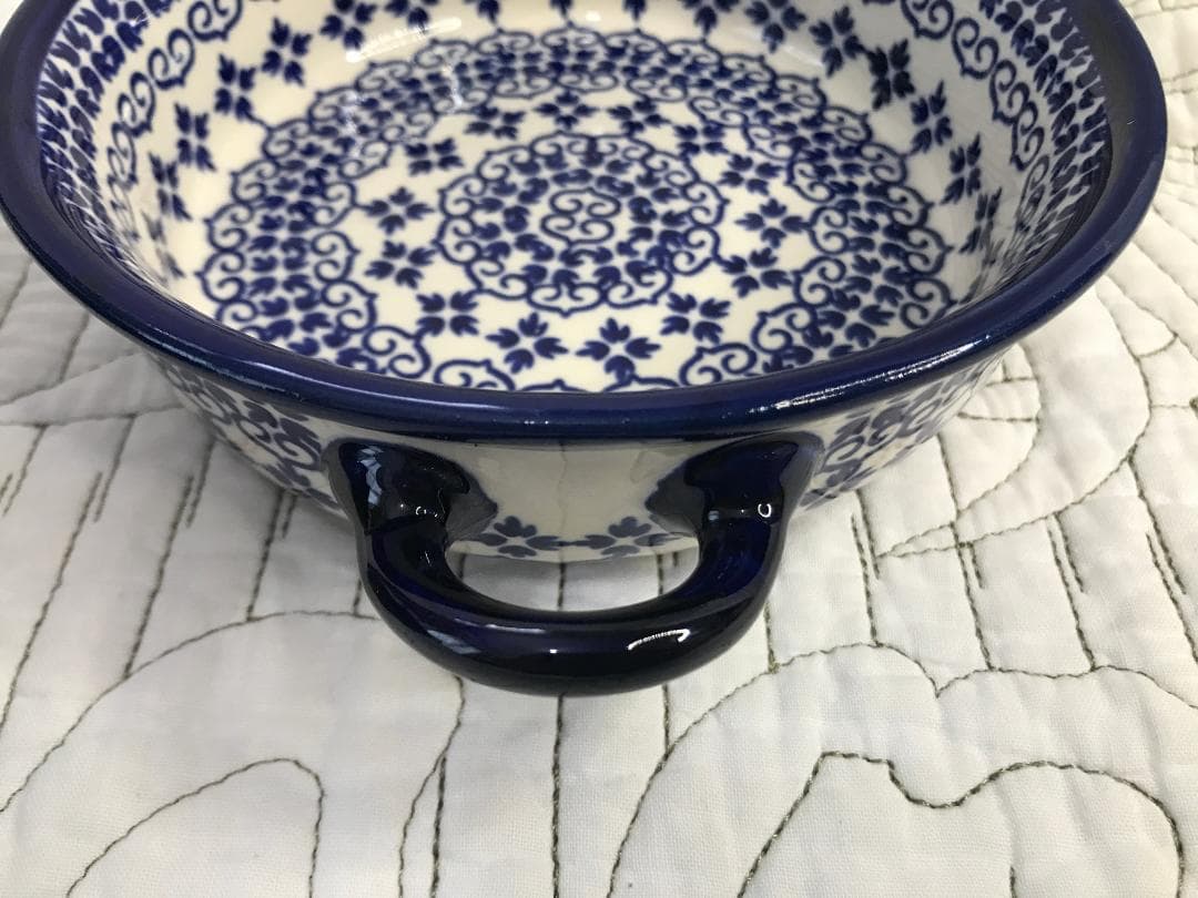 ポーリッシュポタリー［ボレスワヴィエツ］ シチューパンと未使用の小鉢2枚セット