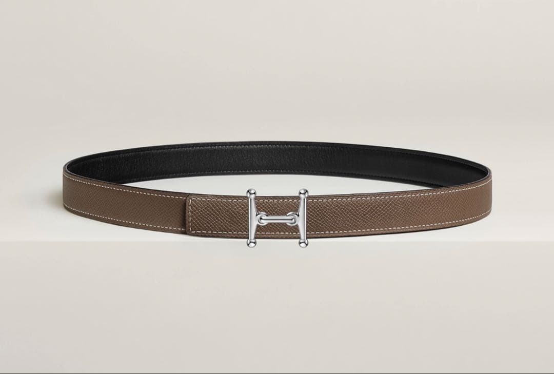 HERMES エルメス ベルトバックル レザーベルト リバーシブル 24mm