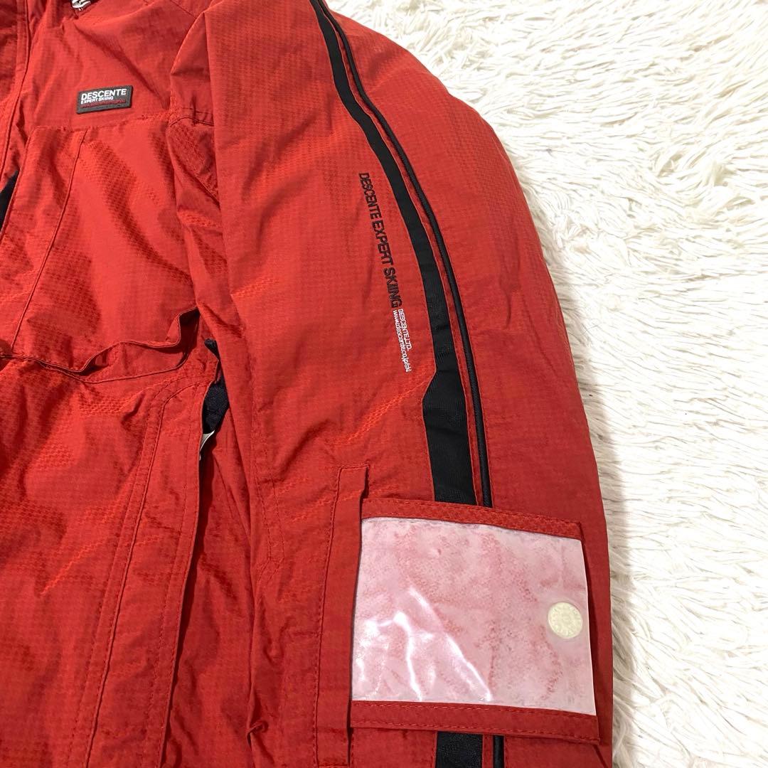 デサント スキーウェア 上下セット サイズM 洗える 人気 メンズ 赤黒