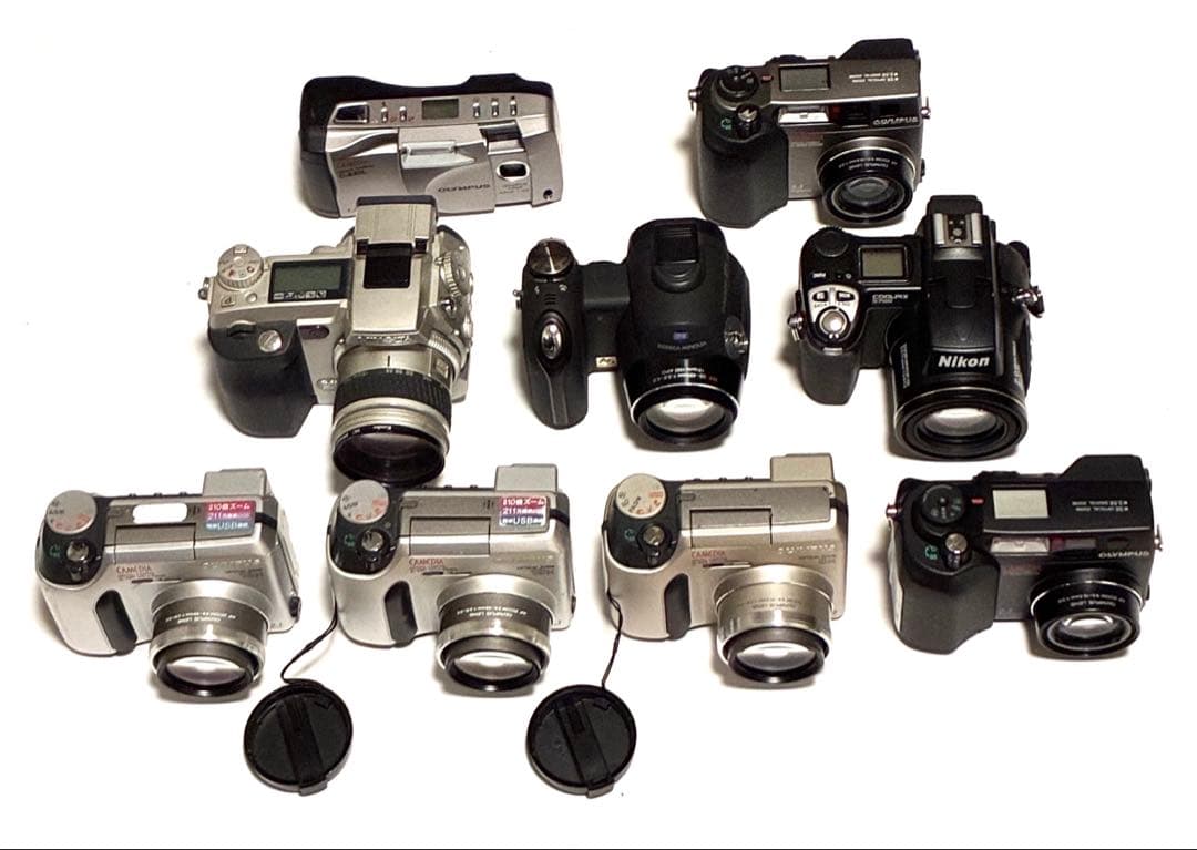 オリンパス／ミノルタ／Nikon　CAMEDIA含む　デジカメ 9台セット
