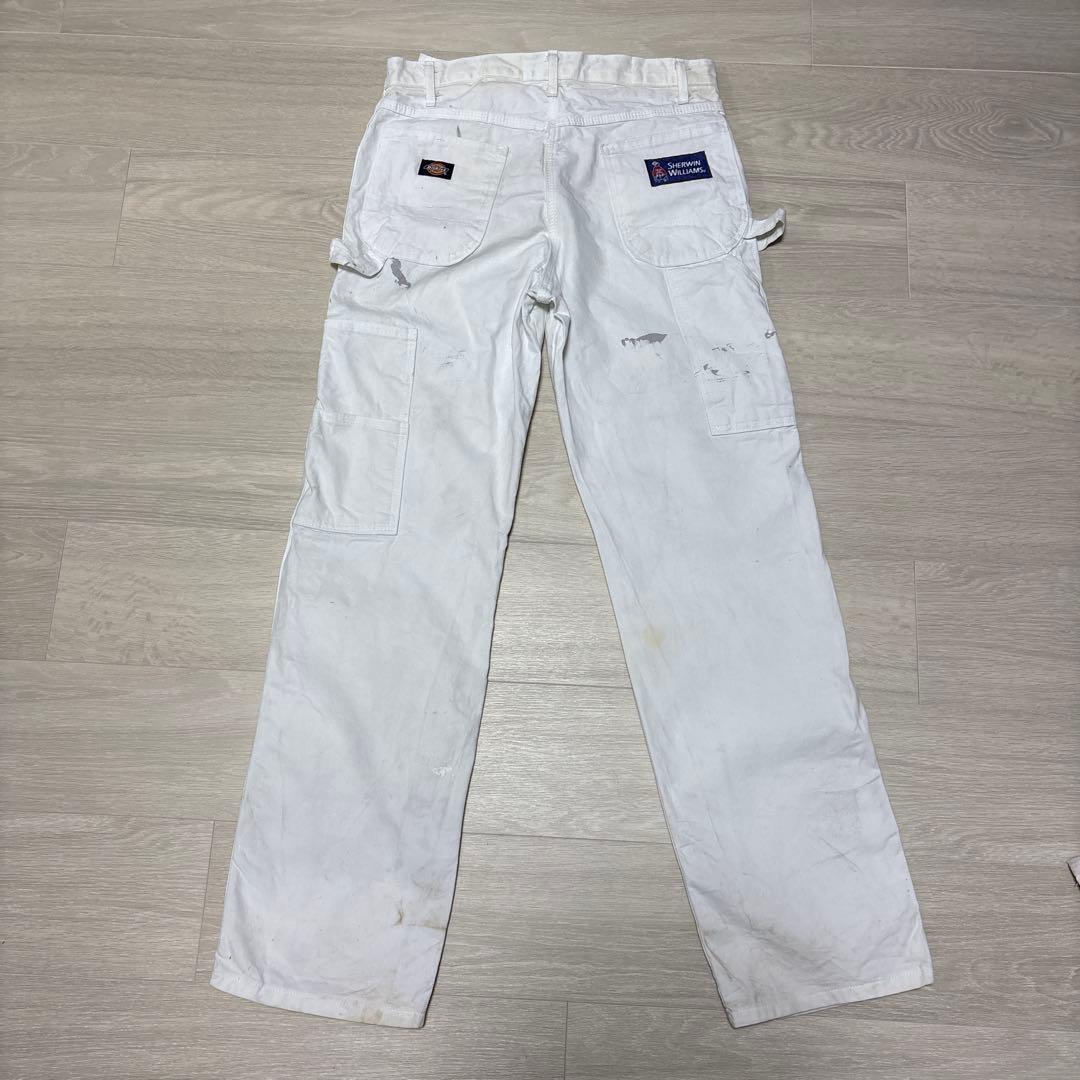 ディッキーズ ホワイト ペインターパンツ 30×32 Dickies 90s