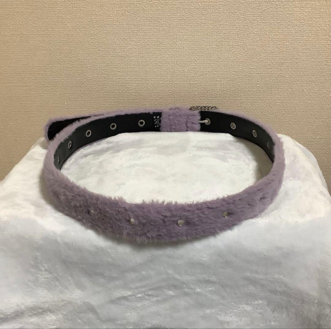 美品】AFB（エーエフビー）ファーベルト パープル サイズXLの通販はau