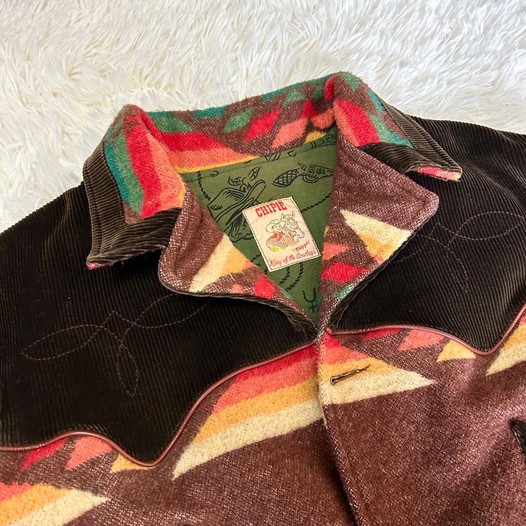 希少・レア CHIPIE フィールドジャケット ブルゾン L ネイティブ柄