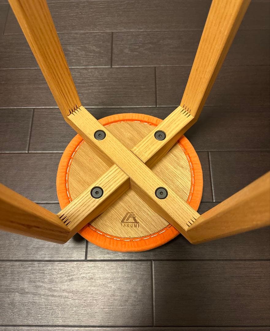 匠工芸 マッシュルームスツール オレンジ　Lサイズ