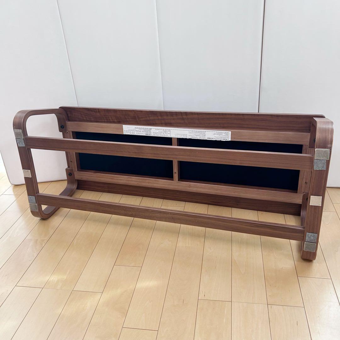 無印良品　リビングでもダイニングでもつかえるベンチ1 アーム 椅子　デニム生地