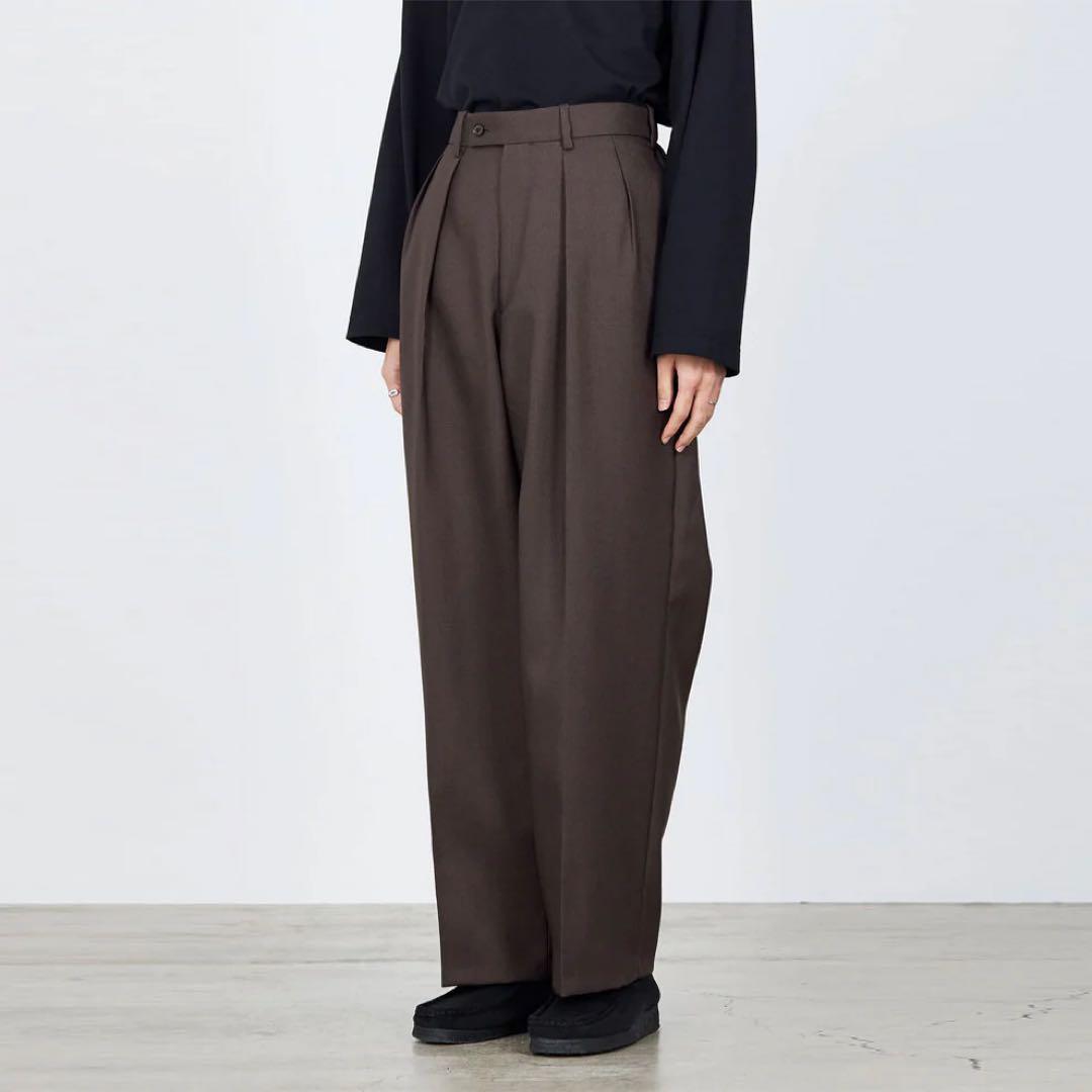 DOUBLE PLEATED TROUSER 【A23A-01PT01C】