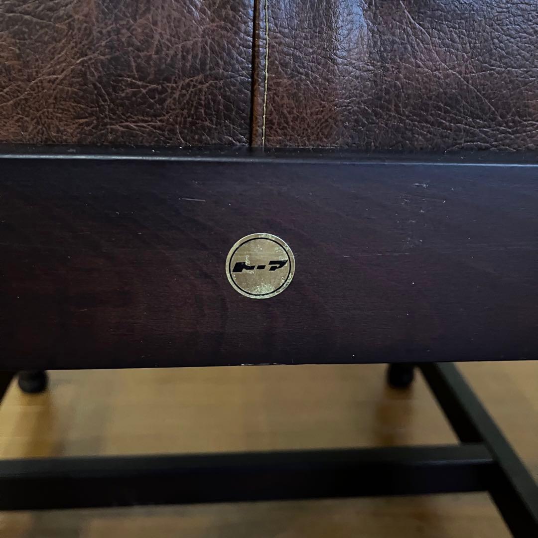 【アンティーク】① トーア 木製 ダイニングチェア レザー張り 椅子 古民家