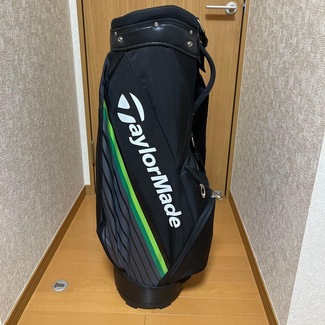 TaylorMade キャディバッグ 黒 緑 ストライプ - メルカリ