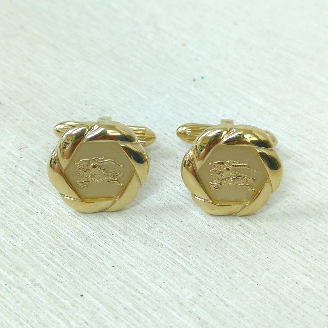 バーバリー 騎士 ネクタイピン カフリンクス セット ゴールドカラー