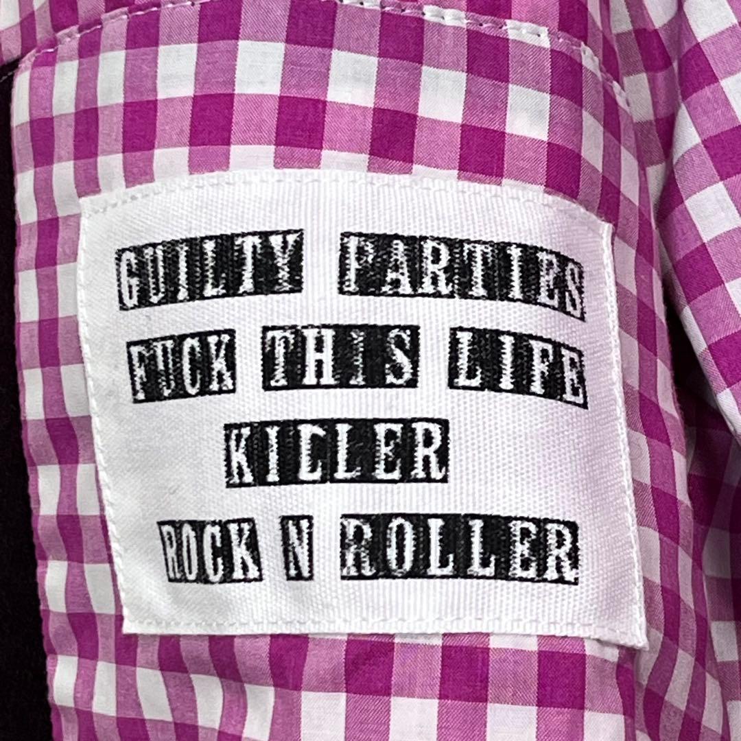 『ワコマリア × ウールリッチ』チェスターコート 裏地ギンガムチェック パープル