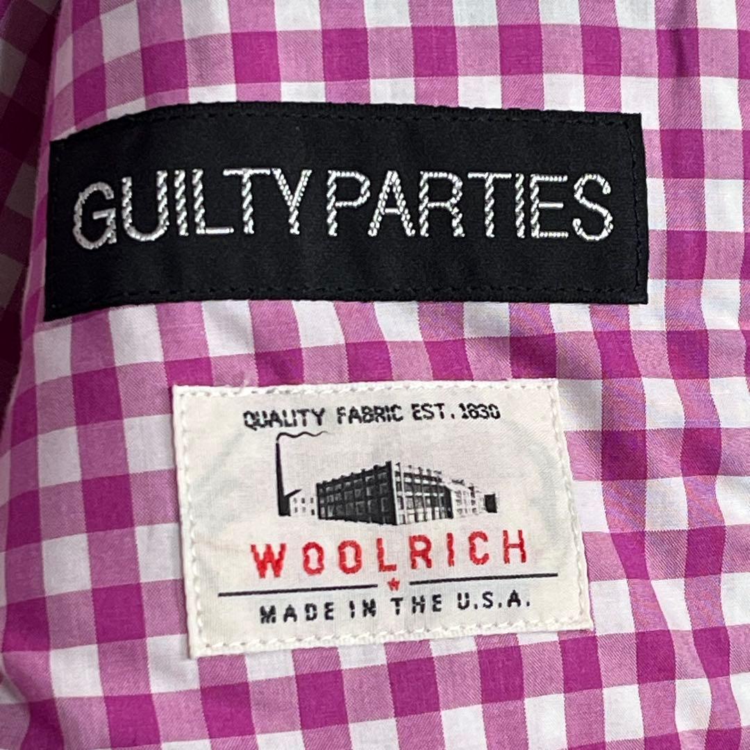 『ワコマリア × ウールリッチ』チェスターコート 裏地ギンガムチェック パープル