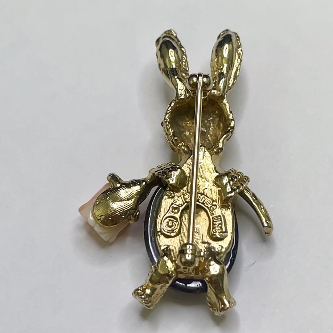 た*そ様 SWOBODA スワボダ ヴィンテージ ラビット ブローチ アメジスト