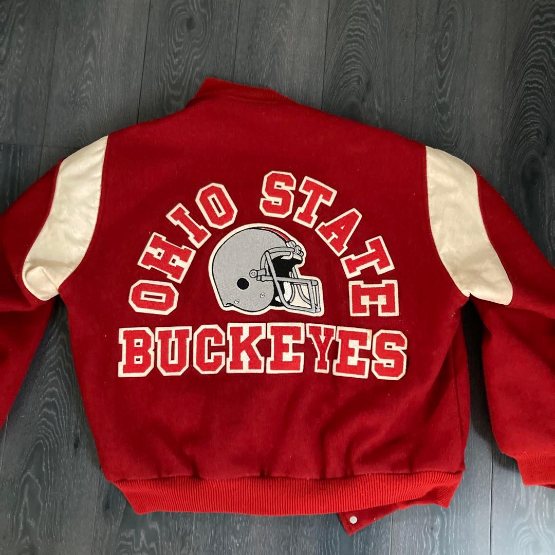 90 Chalk Line USA ウール×レザー スタジャン　アメフト