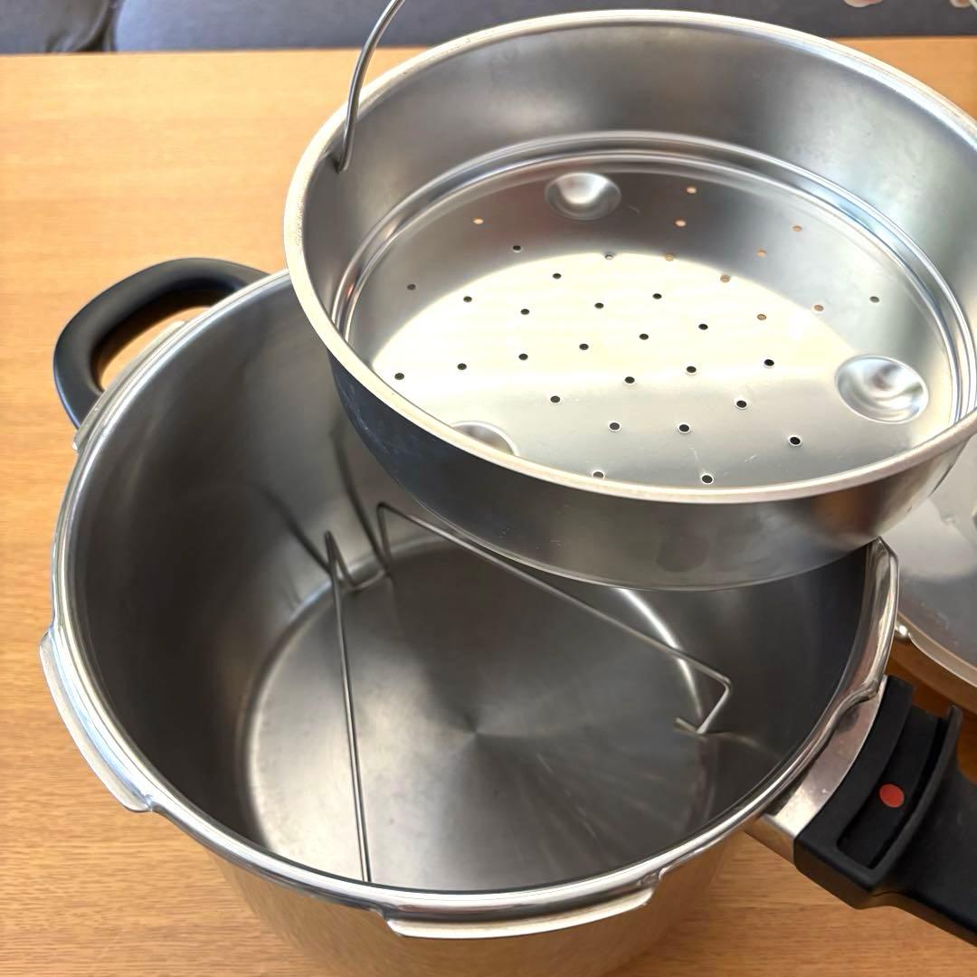 【Fissler】フィスラー ロイヤル ビタビット 圧力鍋 6L 蒸し器付き