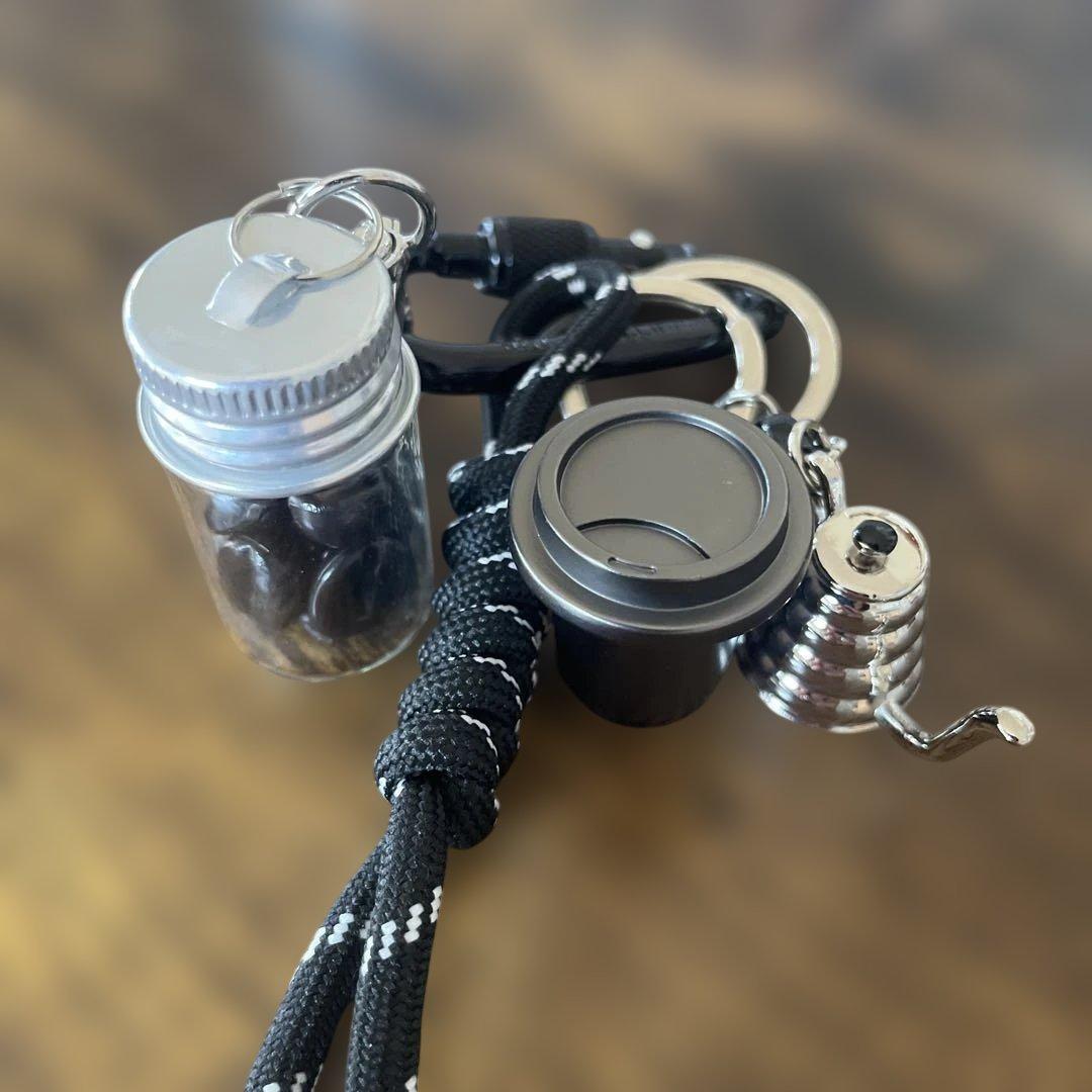 じゃらじゃらキーホルダー コーヒー豆 コーヒーカップ キーホルダー