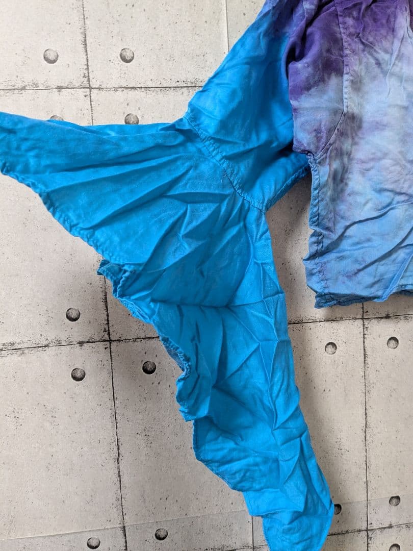 ベリーダンス　ジプシー トライバル衣装チョリセット　25ヤードスカート　青紫