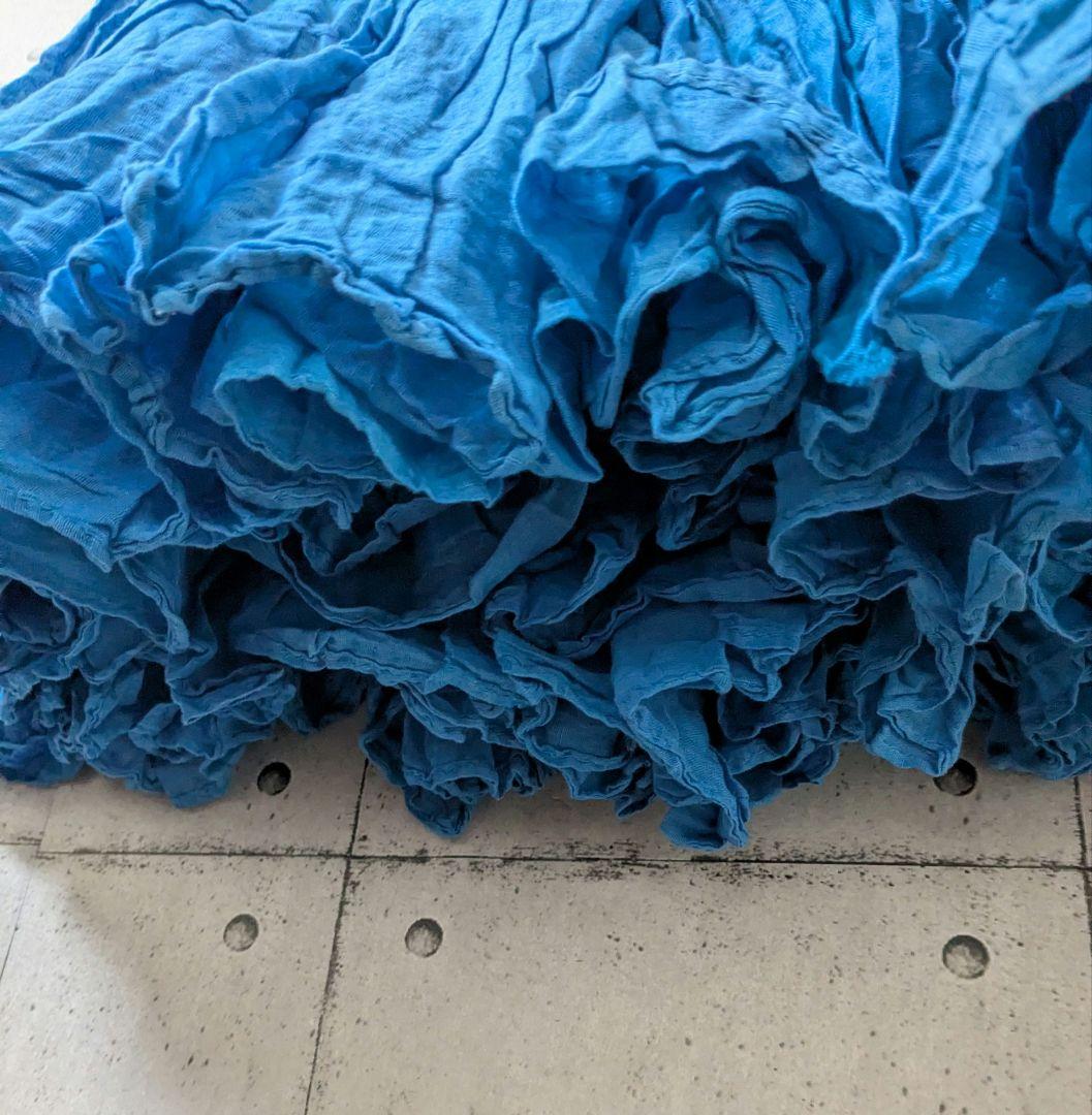 ベリーダンス　ジプシー トライバル衣装チョリセット　25ヤードスカート　青紫