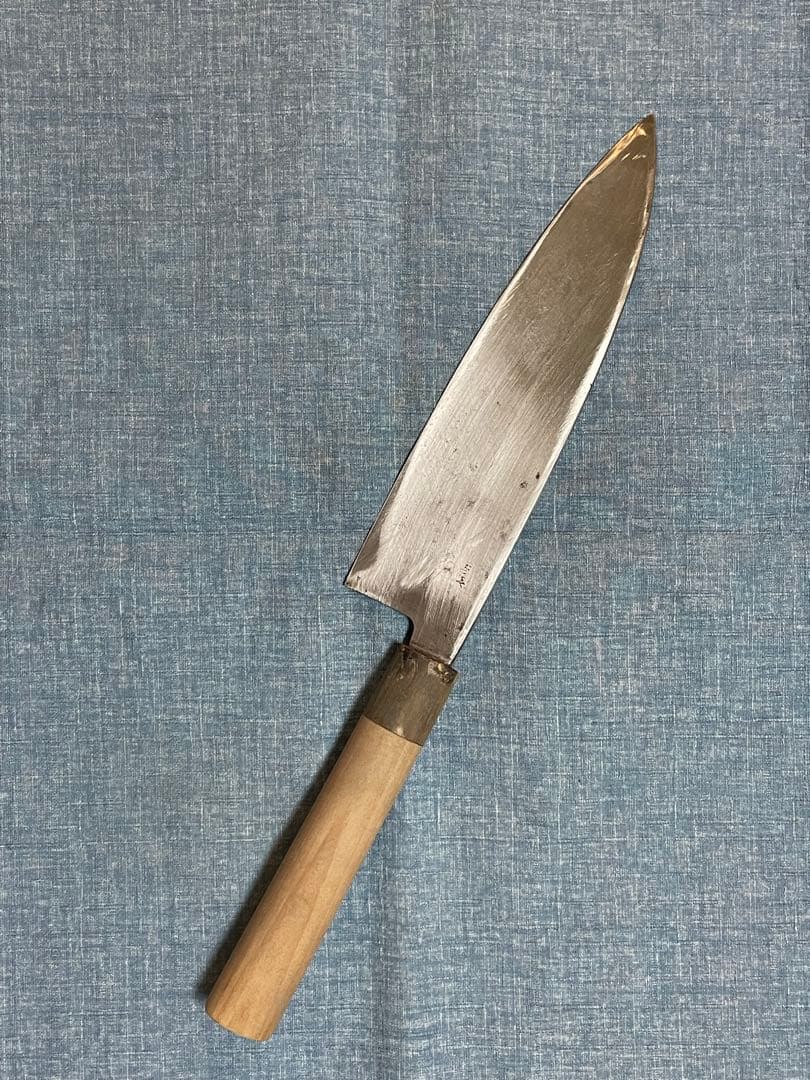 永世吉光　相出刃包丁　身卸包丁　水牛柄　刃渡り19.5センチ