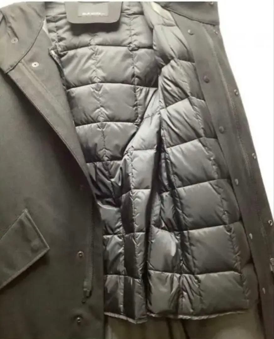 UNITED ARROWSブラック　ロングモッズコート　インナーダウン付