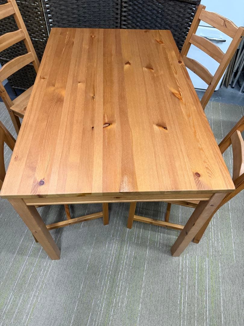 【洗浄消毒作業済】IKEA JOKKMOKK ヨックモック　テーブル＆チェア4脚