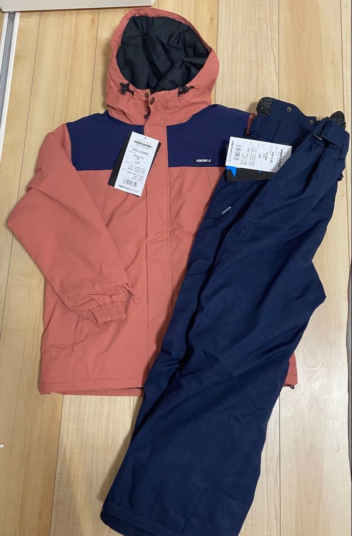 新品未使用品タグ付きキッズスキーウェア ピンク/ネイビー 100-150サイズ