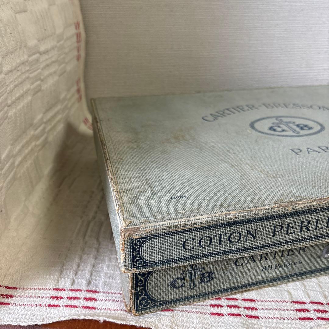 フランスアンティーク　カルティエブレッソン　ペーパーボックス　中箱入り　取手付き