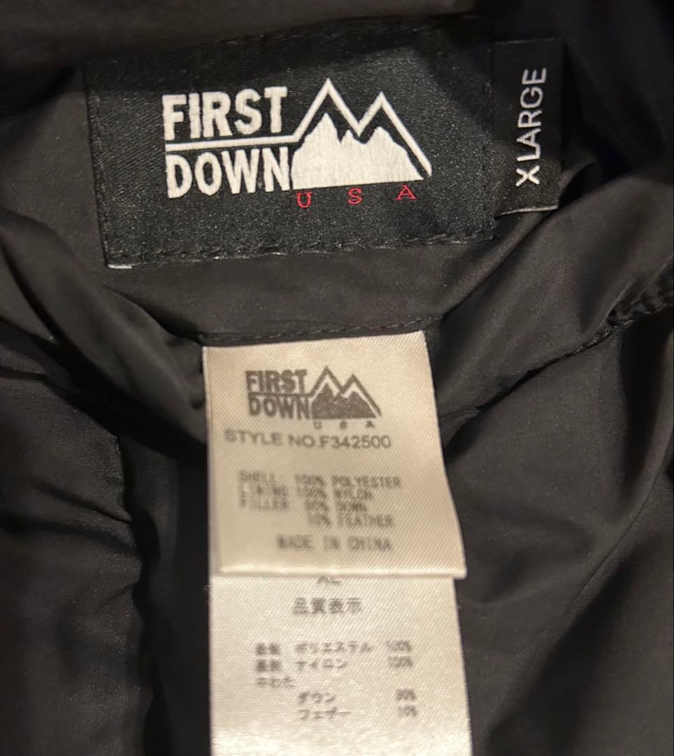 FIRST DOWN ダウンジャケット 黒