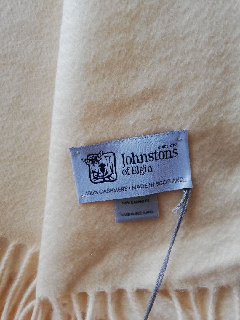 johnstons 大判ストール　cream　旧タグ正規品