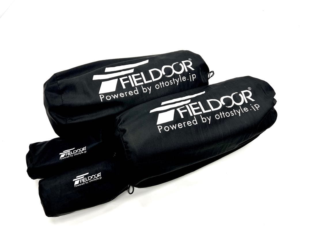 【美品】FIELDOOR 車中泊ペアマット 10cm厚 Sサイズ＋ペア枕付き