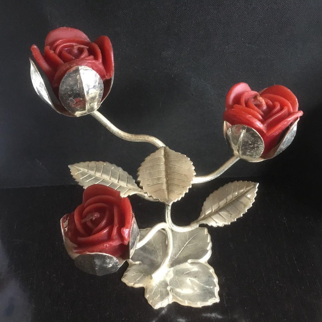 アンティーク　キャンドルスタンド　TARNISH -RESISTANT