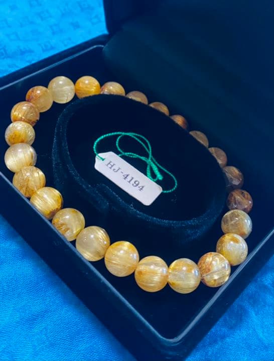 monsuta123様専用（最高級ゴールドキャッツアイルチル ブレスレット②