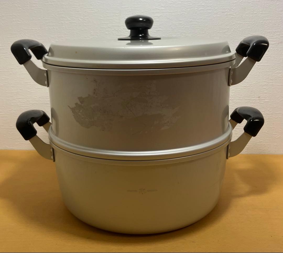 【北陸アルミニウム】万能蒸器　28㎝　アルマイト　アルミ製