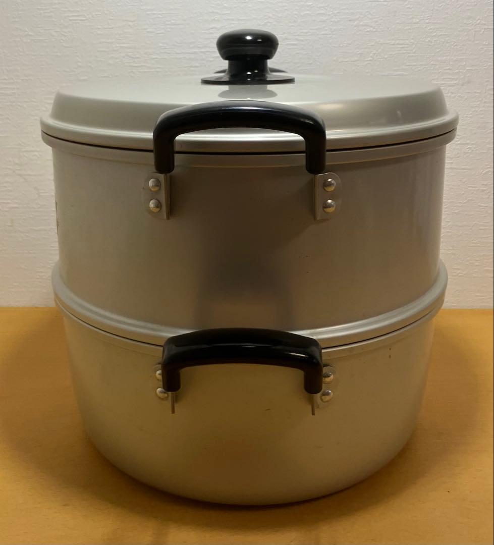 【北陸アルミニウム】万能蒸器　28㎝　アルマイト　アルミ製