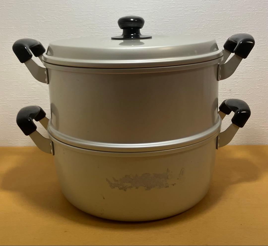 【北陸アルミニウム】万能蒸器　28㎝　アルマイト　アルミ製