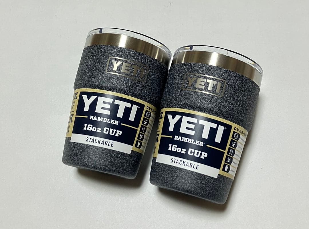 YETI ランブラー 16oz スタッカブルカップ ブラックストーン 2個セット