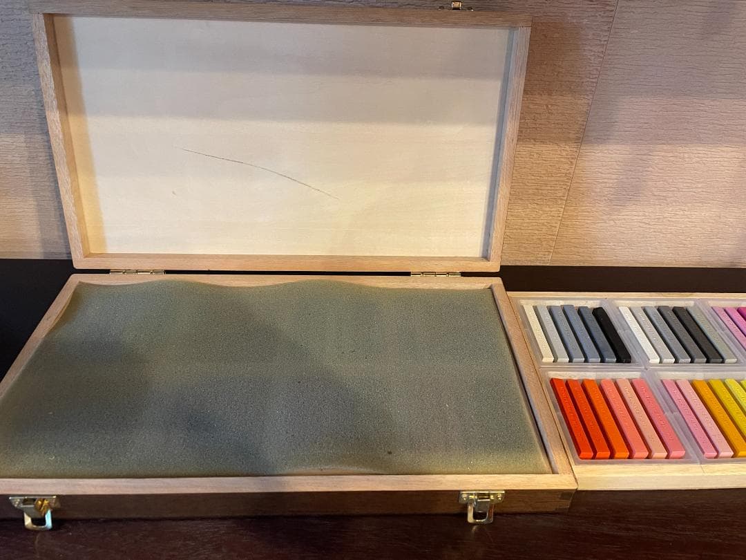 超美品❣️ヌーベルカラーパステル 96色セット ￼木箱入り ターレンスジャパン