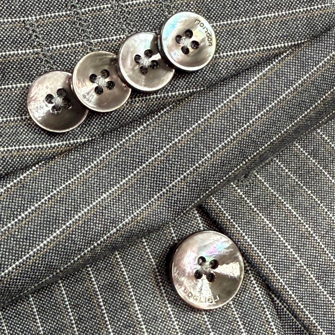 極美品 BOGLIOLI スーツ セットアップ 現行タグ ストライプ 50