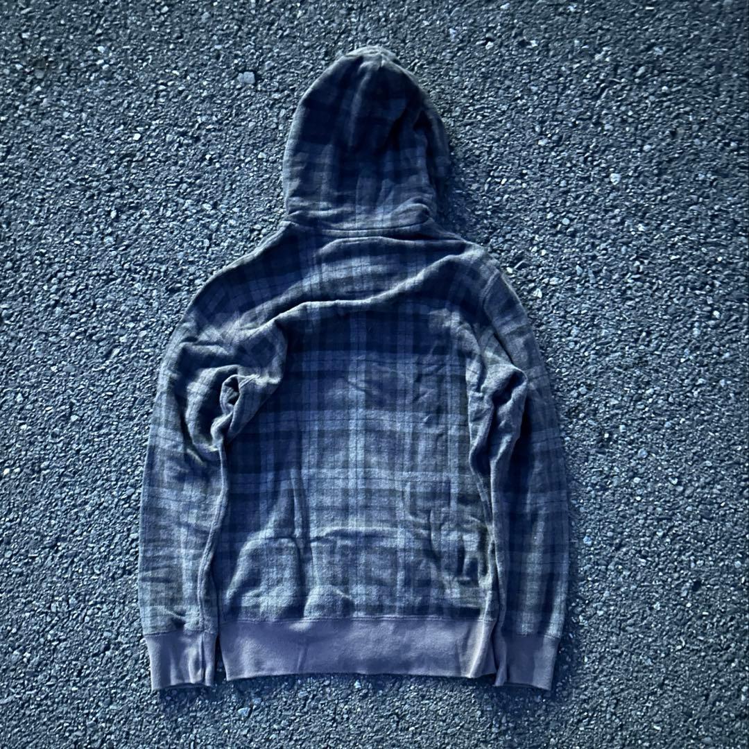 00s oldUNIQLO check zip hoodie y2k sk8 00s archive zip-up hoodie