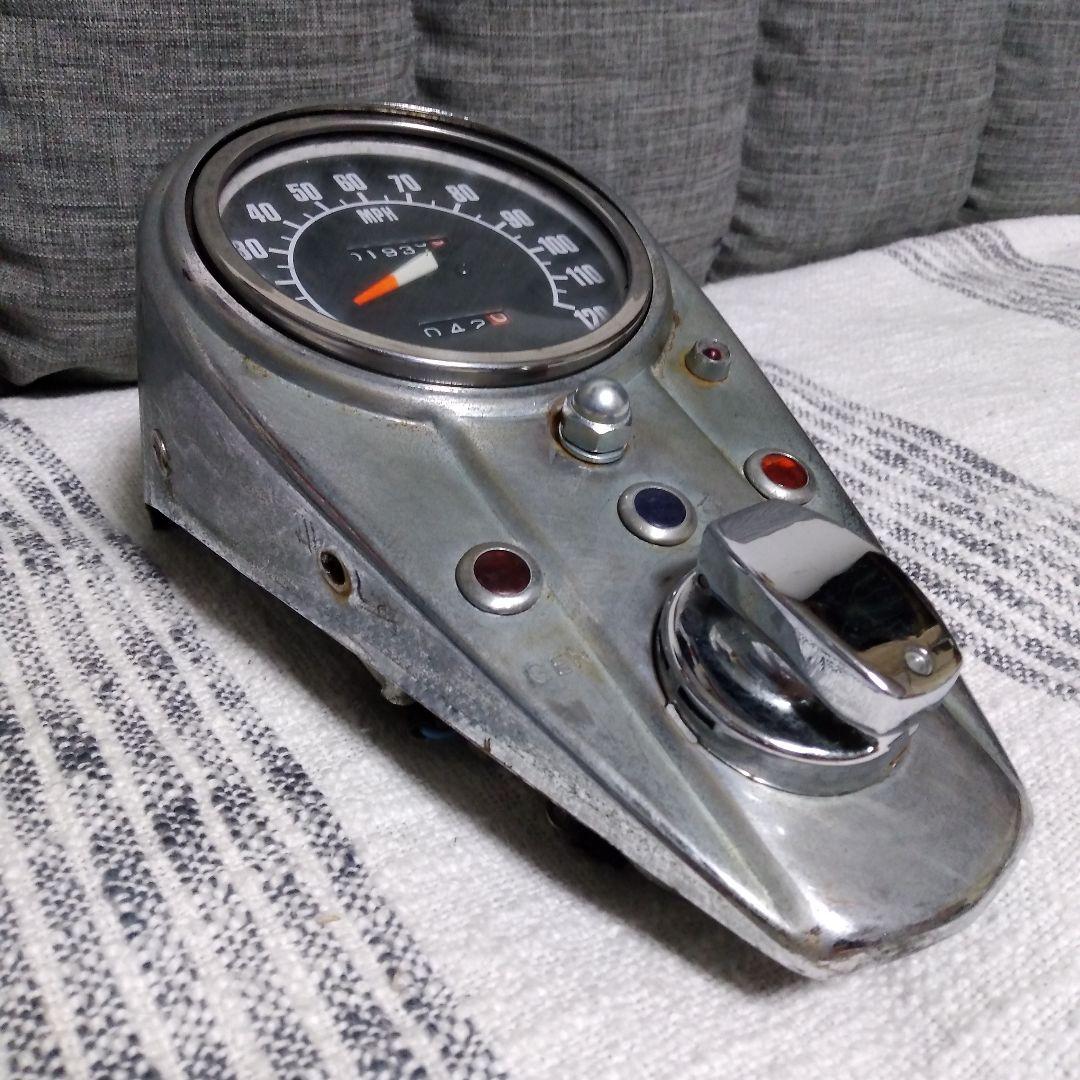 ☆ハーレーメーター☆3ライトメーターダッシュ☆パン☆ショベル☆エボ