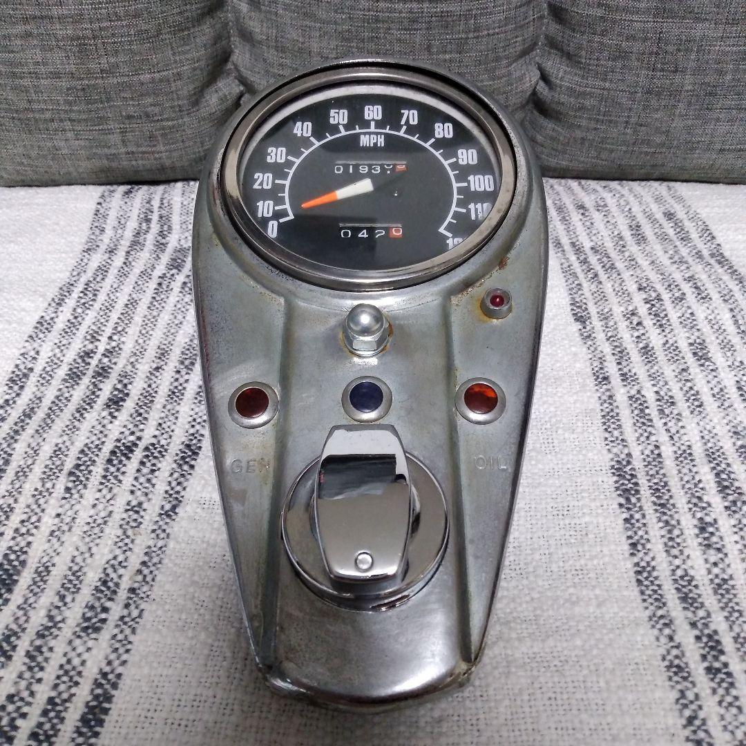 ☆ハーレーメーター☆3ライトメーターダッシュ☆パン☆ショベル☆エボ