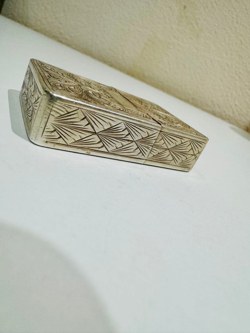 純銀　全面手彫刻　Sterling 純銀製 ZIPPO