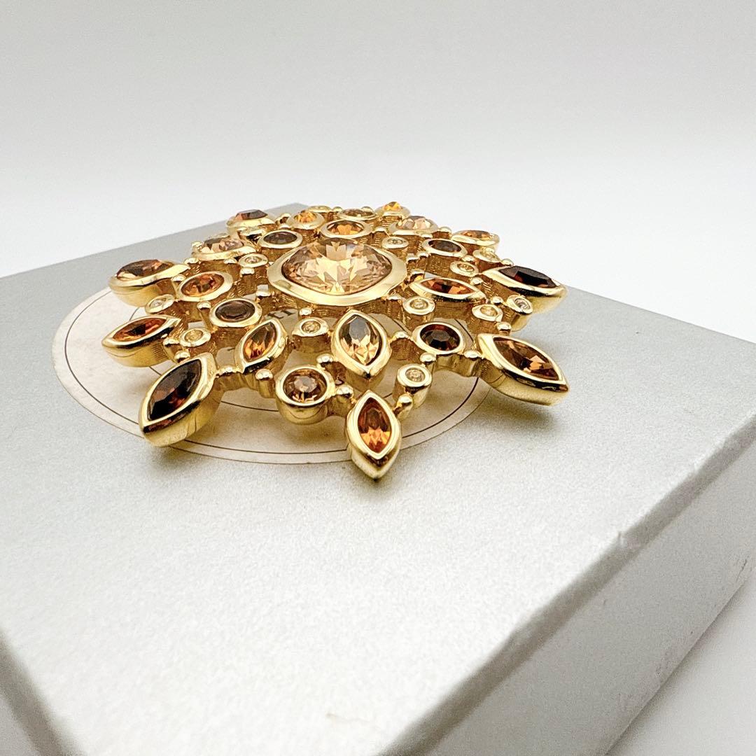 2084　保存箱付き極美品✨Dior　ブローチ　大ぶり　CD　ロゴ　希少　刻印