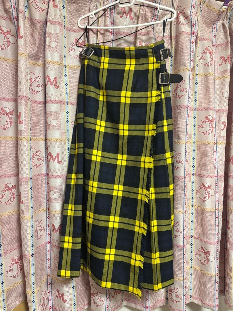 オニールオブダブリン　キルトスカート　イエロー　チェック