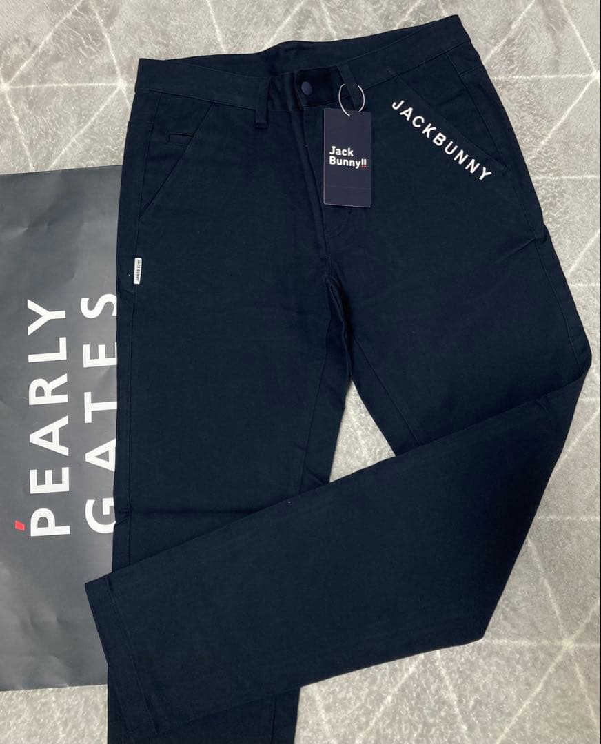 新品 パーリーゲイツ ジャックバニー 2WAYストレッチパンツ(4)サイズM/紺