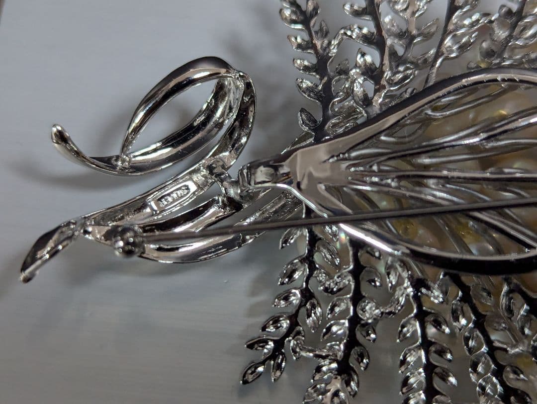 本真珠　ブローチ　SILVER