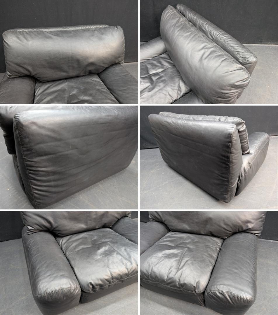 美品 アルフレックス ベンゴディ 本革 シングルソファ 一人掛け アーム