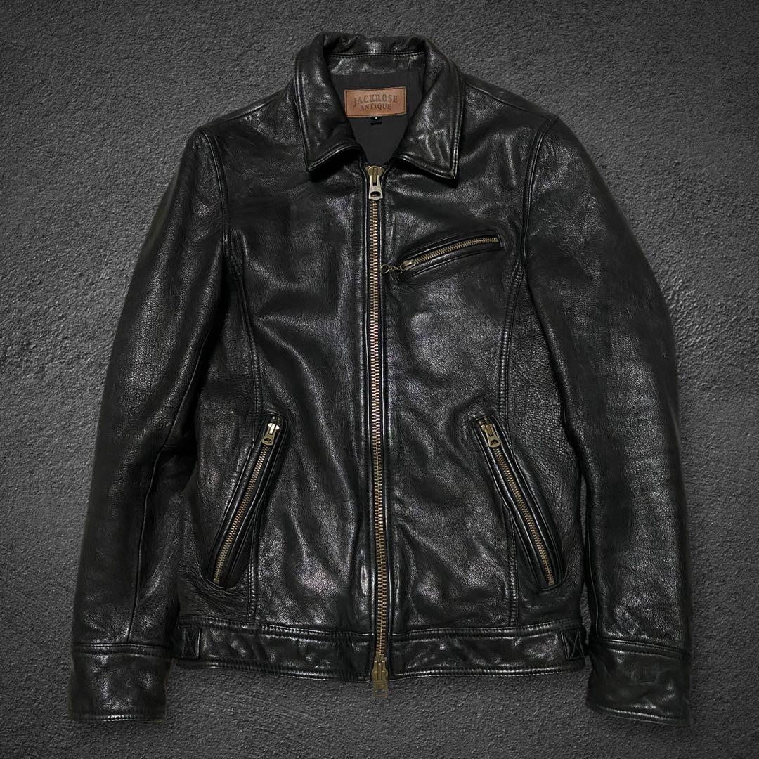 ジャケット・アウター JACKROSE goat leather biker jacket