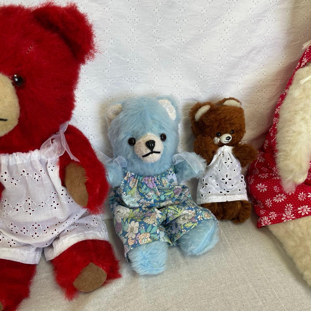 ドイツ　アンティークベア　ヴィンテージベア　珍しい水色ベア