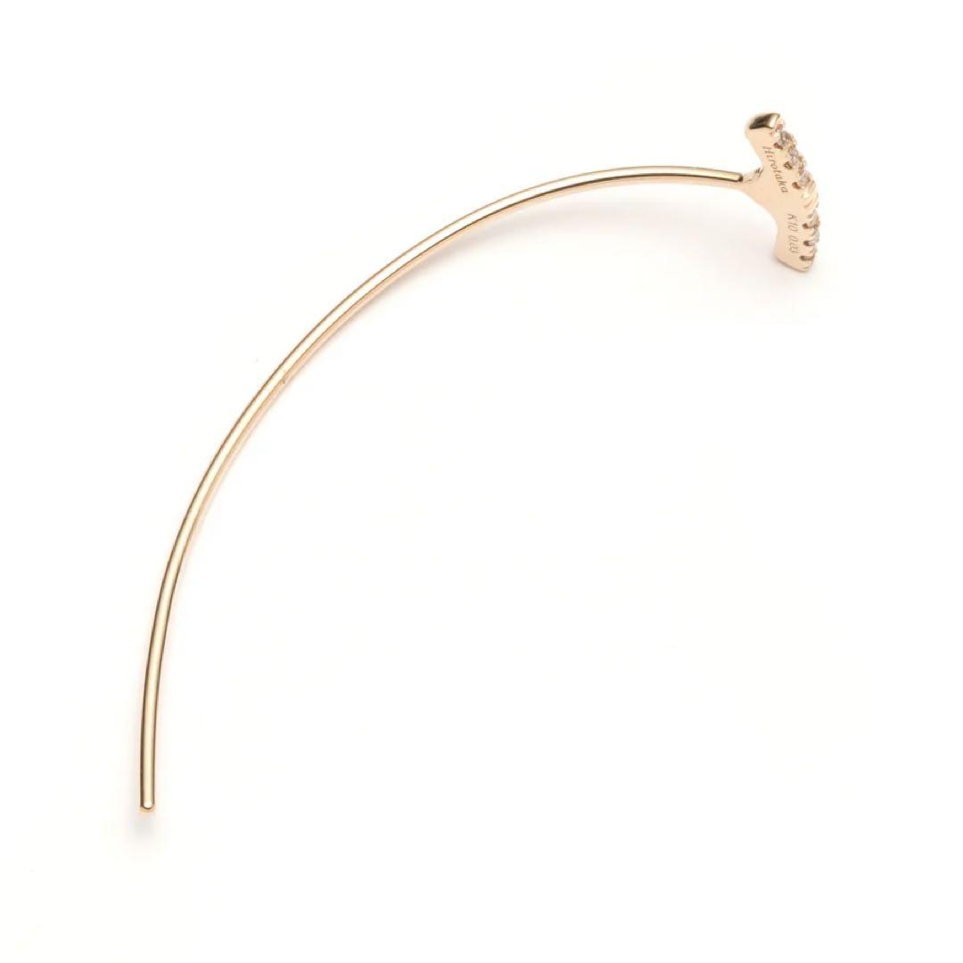 【美品】Hirotaka Trapeze ダイヤモンド アローピアス　K10